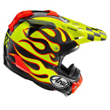Arai-HELMET MX-V EVO FLAME YELLOW-Yellow-ARMXVEVOS FLAME YW-MotoXtreme