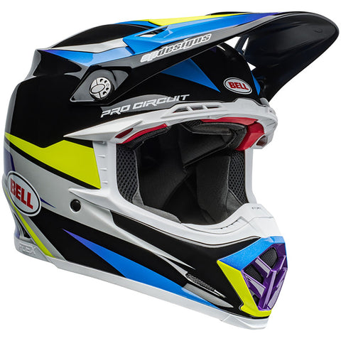 Bell-MX 2024 Moto-9S Flex Adult Helmet Pro Circuit 24 (Black/Blue)-Black/Blue-BH 7157148-MotoXtreme