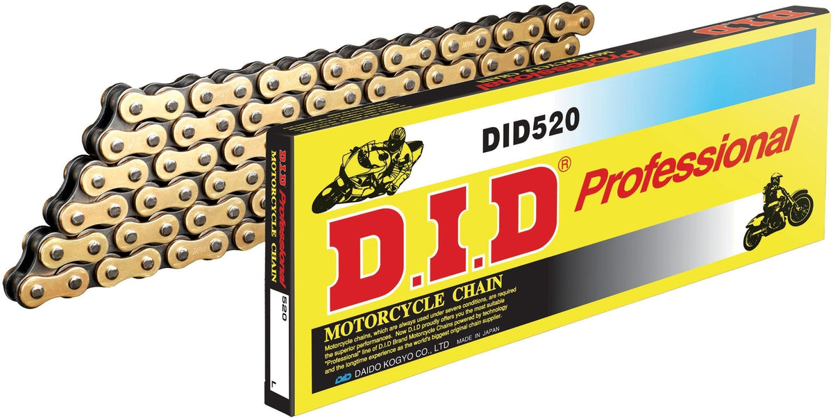 DID 520 Gold and Black Chain (120 Link)|UDID52006|Motoxtreme