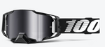 100%-ARMEGA Goggles Black Frame - Silver Flash Mirror Lens-Black-HP-50710-001-02-MotoXtreme