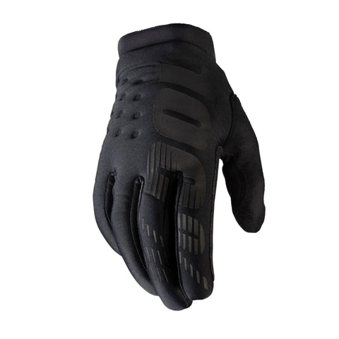 100%-Brisker Cold Weather Youth Glove Black/Grey-Black/Grey-HP-10016-057-04-MotoXtreme