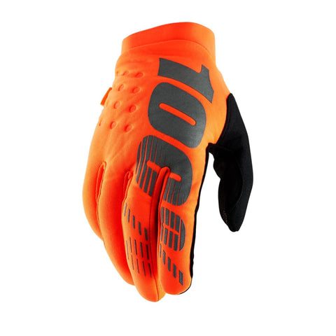 100%-Brisker Cold Weather Youth Glove Fluo Orange-Orange-HP-10016-260-04-MotoXtreme