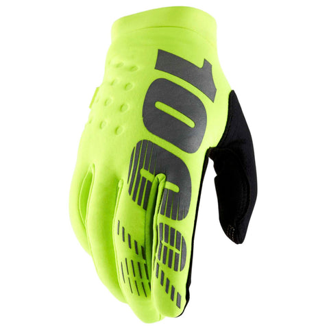 100%-Brisker Cold Weather Youth Glove | Fluo Yellow-Flou Yellow-HP-10016-004-04-MotoXtreme