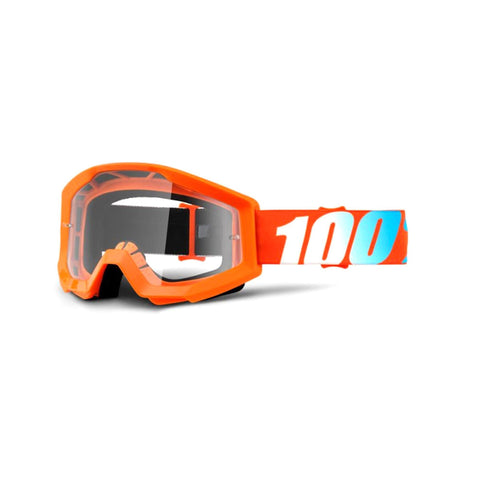 100%-Strata 2 Goggles Orange Frame - Clear Lens-Orange-HP-50421-101-05-MotoXtreme