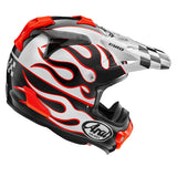 Arai-HELMET MX-V EVO FLAME WHITE-White-ARMXVEVOS FLAME WH-MotoXtreme