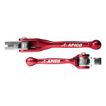 Apico-Honda Flexi Levers(Pair)-CR80/85,CR125,250,500,CRF150R, 450R-Red-LEFLEXI SET HON1 RED-MotoXtreme