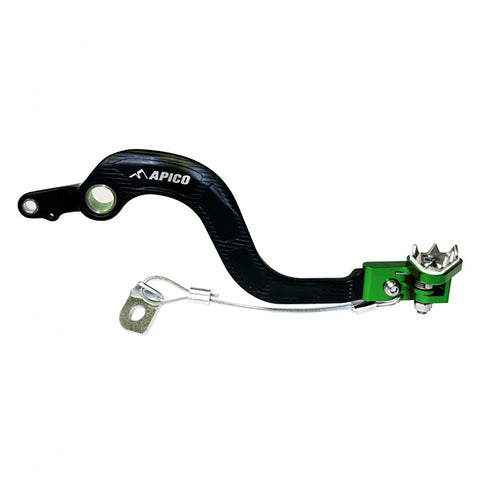 Apico-Forged Rear Brake Pedal Kawasaki KX86 2001-21-Black/Green-BPF200 BLACK/GREEN-MotoXtreme