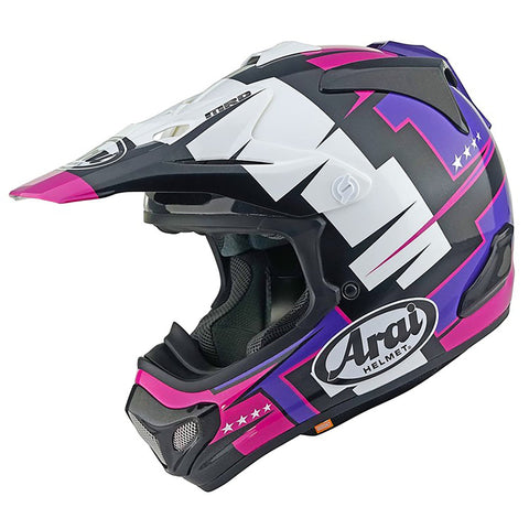 Arai-MX-V EVO BATTLE HELMET PURPLE-Purple-ARMXVEVOXS BTLE PU-MotoXtreme