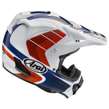 Arai-MX-V EVO JUMP HELMET-White/Blue/Red-ARMXVEVOXS JUMP-MotoXtreme
