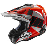 Arai-MX-V EVO PEAK RED HELMET-Red/Black-ARMXVEVOXS PEAK RD-MotoXtreme