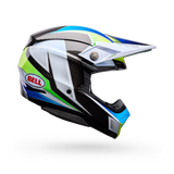Bell-MOTO-10 SPHERICAL GRID HELMET-White/Blue-37003-059-XS-MotoXtreme