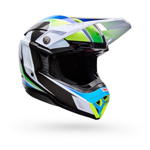Bell-MOTO-10 SPHERICAL GRID HELMET-White/Blue-37003-059-XS-MotoXtreme