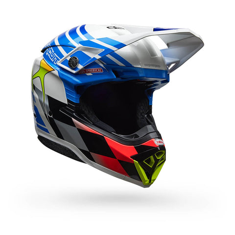 Bell-MOTO-10 SPHERICAL PRO CIRCUIT 25 HELMET-Blue/White-36664-025-S-MotoXtreme
