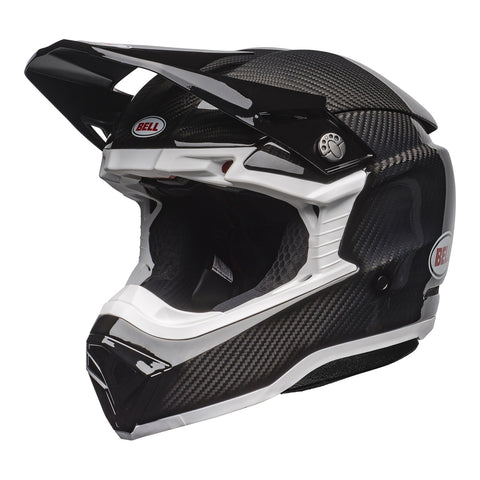 Bell-MX 2022 Moto-10 Spherical Mips Helmet-Gloss Black Carbon/White-Carbon/White-BH 7146521-MotoXtreme