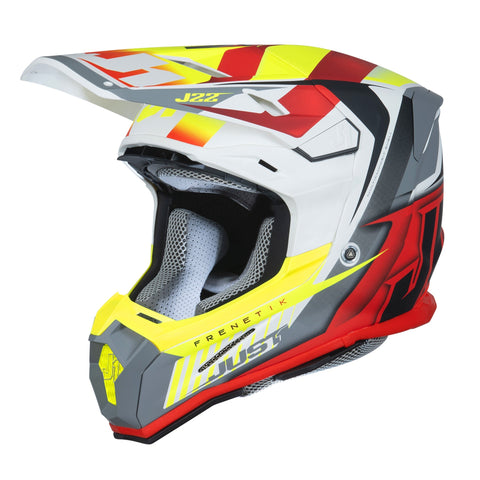 Just1-J22 Motocross Helmet Frenetik Fire-Flou Yellow/Red/White-JUS208S-MotoXtreme