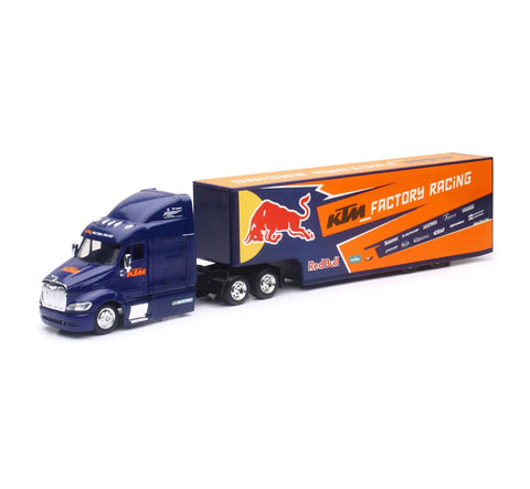 New Ray Toys-KTM Peterbuilt Red Bull Usa Team Truck 1:43 Scale Model-Orange/Blue-TOY.15973-MotoXtreme