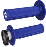 ODI-Half Waffle MX Lock-On Grip Set Blue-Blue-UODIROG08-MotoXtreme