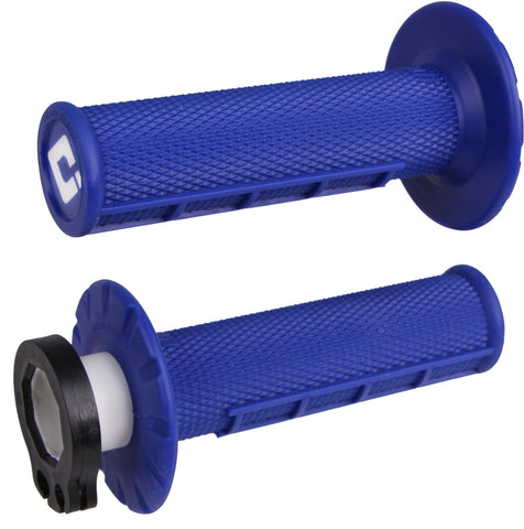 ODI-Half Waffle MX Lock-On Grip Set Blue-Blue-UODIROG08-MotoXtreme