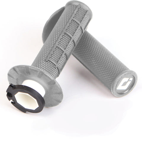 ODI-ODI MX Half Waffle Lock On Grips (Various Colors)-Grey-UODIROG03-MotoXtreme