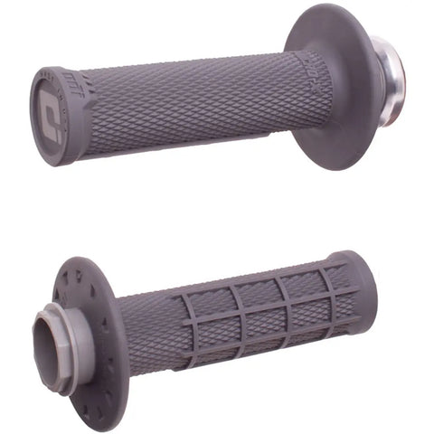 ODI-MICRO-X HALF-WAFFLE LOCK-ON GRIP SET-GRAPHITE-Graphite-H36MXH-MotoXtreme