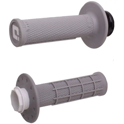 ODI-MICRO-X HALF-WAFFLE LOCK-ON GRIP SET-GREY-Grey-H36MXG-MotoXtreme