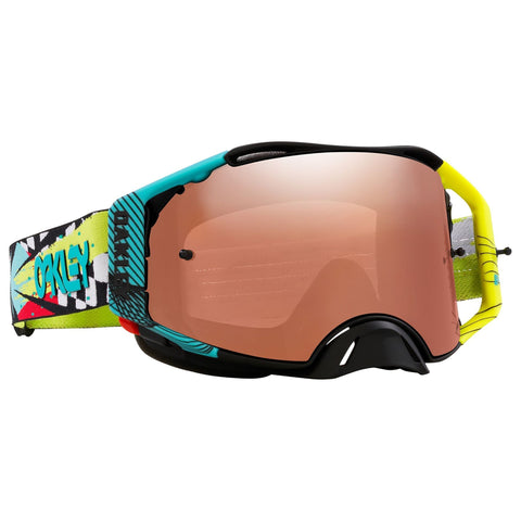 Oakley-Oakley Airbrake Jeffrey Herlings Signature MX Goggle (Black/Teal/Yellow) Prizm MX Black Lens-Black/Teal/Yellow-OA OO7046-E7-MotoXtreme