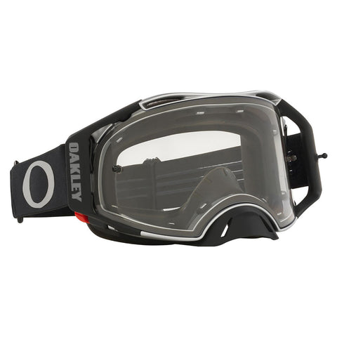 Oakley-AIRBRAKE GOGGLES MX/MTB TUFF BLOCKS GUNMETAL CLEAR LENS-Gunmetal-OA OO7046-B0-MotoXtreme