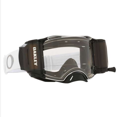 Oakley-AIRBRAKE TUFF BLOCKS WHITE ROLL OFF MX GOGGLE CLEAR LENS-Black/White-OO7046-C5-MotoXtreme