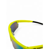 Orda-BENNI FLURO YELLOW VELO GRIP FRAME RED/ORANGE LENS SUNGLASSES-Yellow-ORDSG18.29-MotoXtreme