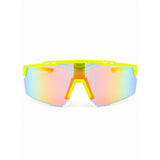 Orda-BENNI FLURO YELLOW VELO GRIP FRAME RED/ORANGE LENS SUNGLASSES-Yellow-ORDSG18.29-MotoXtreme