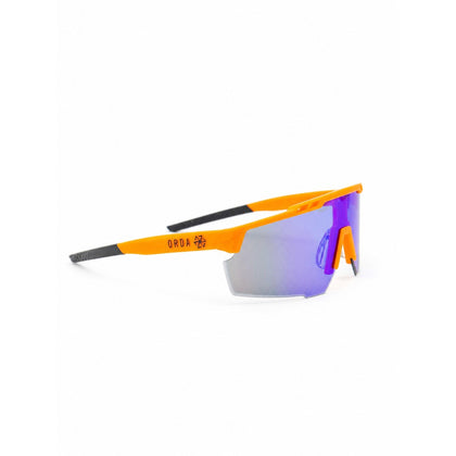 Orda-BENNI ORANGE VELO GRIP FRAME REVO BLUE LENS SUNGLASSES-Orange-ORDSG18.28-MotoXtreme
