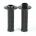 Renthal-HANDLEBAR GRIP MX R-WORKS LOCK ON SOFT, TAPERED/HALF WAFFLE-Black-REHBG MX G239-MotoXtreme