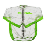 RFX-SPORT WET JACKET ADULT CLEAR/VARIOUS COLOURS-Clear/Green-FXWJ104XS55GN-MotoXtreme