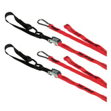 Race FX-RFX Race Series 1.0 Tie Downs With Extra Loop & Carabiner Clip-Red/Black-FXTD 30000 55RD-MotoXtreme