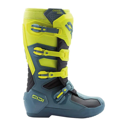 Sidi-CROSSCORE MOTORCYCLE BOOTS-Blue/Flou Yellow-BY42-MotoXtreme