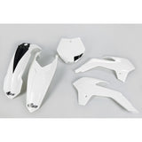 UFO-KTM Plastic Kit SX 85 2013-17-White-KTKIT514-047-MotoXtreme